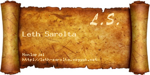 Leth Sarolta névjegykártya