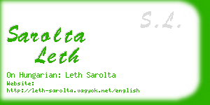 sarolta leth business card